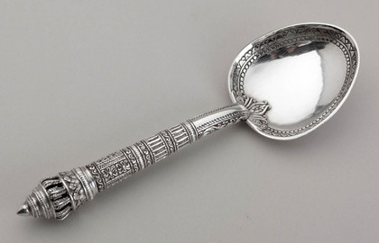 Antique Indian Silver Raj Period Spoon - Kutch