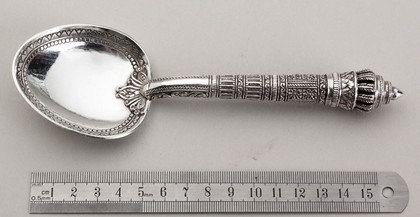 Antique Indian Silver Raj Period Spoon - Kutch