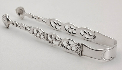 Hester Bateman Cast Silver Sugar Tongs