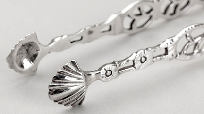 Hester Bateman Cast Silver Sugar Tongs