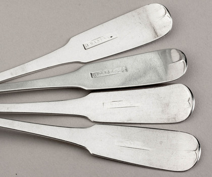 Canadian Silver Teaspoons (Set of 4) - John Ramage, Kingston Ontario