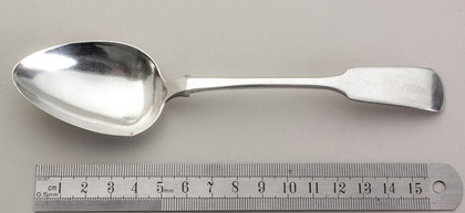 Daniel Beets Cape Silver Dessert spoon - Unrecorded Hallmarks, Bird Punch (2)