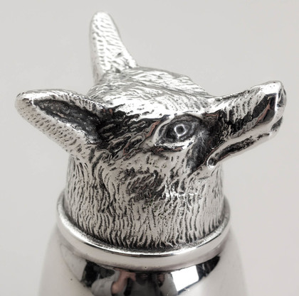 Sterling Silver Fox Head Stirrup Cup - Francis Howard