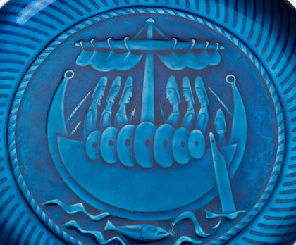 Norwegian Sterling Silver and Enamelled Dish - World War II, David Andersen, Air Vice Marshal Brown