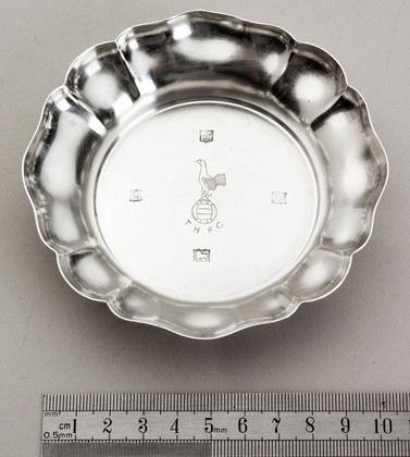 Tottenham Hotspur (Spurs) F.C. Sterling Silver Dish - 1960-1961 League & F.A. Cup Double