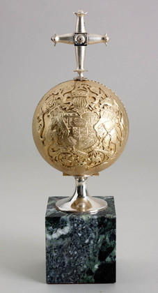 Christopher Lawrence Silver Gilt Charles & Diana Commemorative Coronation Orb - Royal Family Event