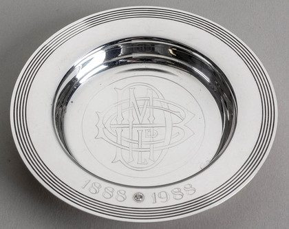 De Beers Consolidated Mines Limited Centenary Silver & Diamond Bowl - 1888-1988
