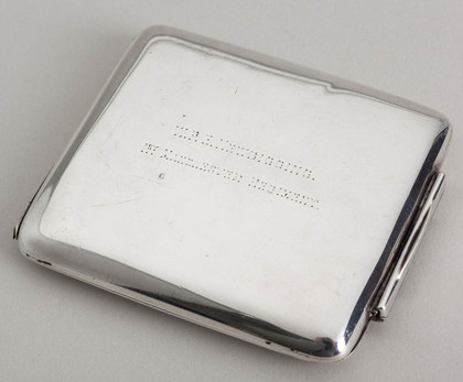 1st Manchester Regiment Antique Silver Cigarette Case - Captain Newbigging