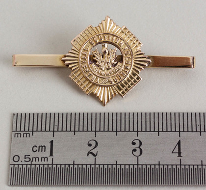 Transvaal Scottish Volunteers Regiment Gold Sweetheart Brooch - WW II