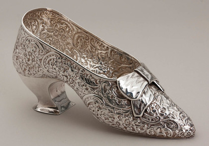 Antique Sterling Silver Shoe Sugar Bowl - Miniature?, Cutler of Jersey