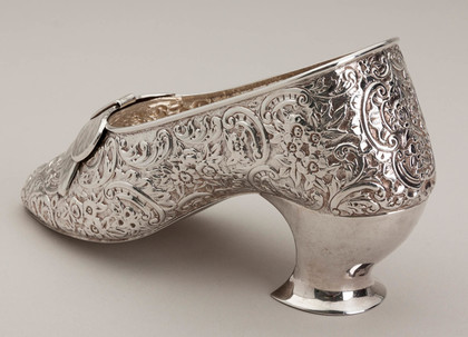 Antique Sterling Silver Shoe Sugar Bowl - Miniature?, Cutler of Jersey
