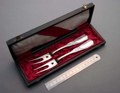 Jugendstil Silver Picklefork set (pair in original box)