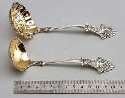 Gorham Sterling Silver Louis XIV Pattern Sifter Spoon & Ladle - Starr & Marcus New York