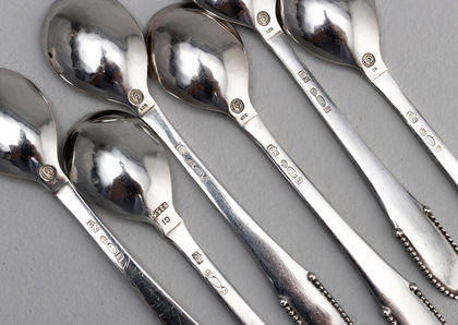 Georg Jensen Beaded Pattern Mocha Spoons (Set of 6) - Kugle # 7