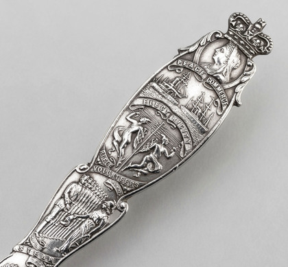 Queen Victoria Diamond Jubilee Commemorative Silver Spoon - Heavens Light Our Guide