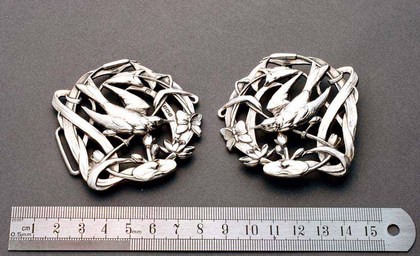Art Nouveau Silver Belt Buckle