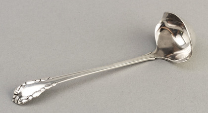 Georg Jensen Sterling Silver Cream or Gravy Ladle - Lily of the Valley or Rose Pattern