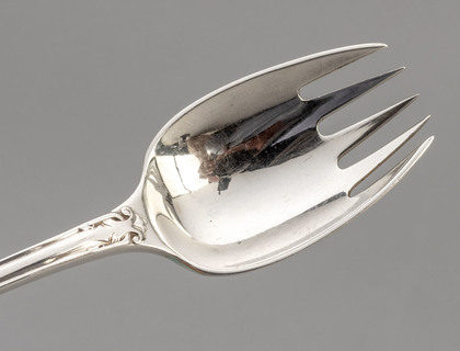 Rare Tudor Pattern Victorian Silver Runcible Spoon - Diamond Registration Mark