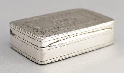 Cape Silver Engraved Snuff Box - Richard Vippond, or Johan Vos?