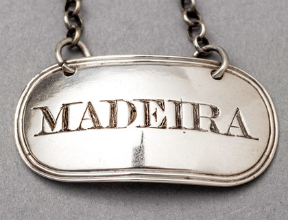 Georgian Silver Wine Label - Madeira, George Knight