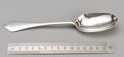 Queen Anne Brittania Silver Dognose Spoon - John Broake, 1/2