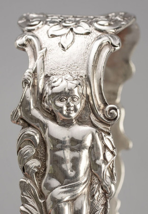 Edward Farrell Cast Silver Figural Sugar Tongs  -Cherub or Cupid with Arrow