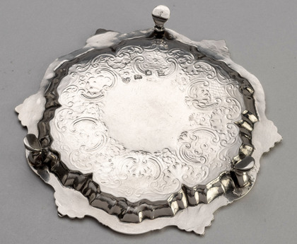 George II Silver Salver - Spero Infestis Metuo Secundis, Ludlow, Riley, Ellerton Stewart, - William Peaston