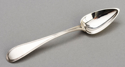 Dutch Antique Silver Grapefruit Spoons (Lemoenlepels). Set of 12 - Paulus Esink Amsterdam, Original Mahogany Box
