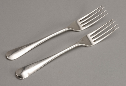 Dutch Silver Hanoverian Tableforks (Pair) - Rudolph Sondag Rotterdam (2 of 2)