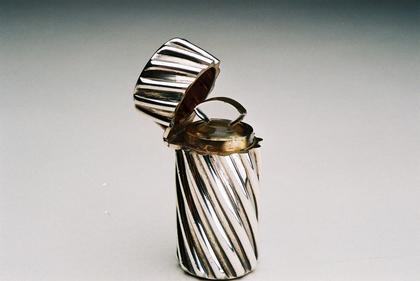 Sampson Mordan Antique Silver Barley Twist Perfume Bottle