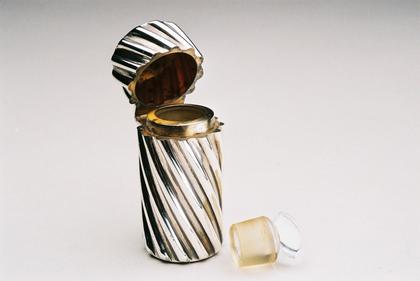 Sampson Mordan Antique Silver Barley Twist Perfume Bottle